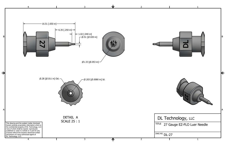 EZ-FLO Luer Needle | DL Technology – DL Technology, LLC